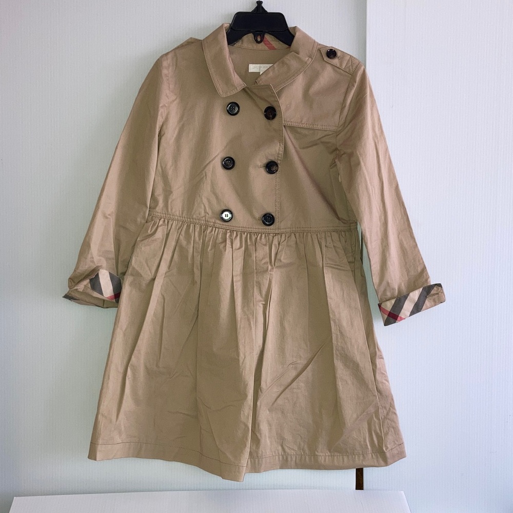 Burberry Girls Classic Tan Trench Dress Size 8